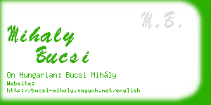 mihaly bucsi business card